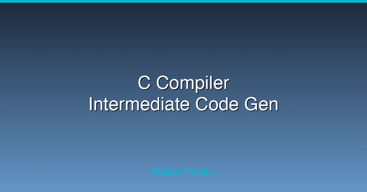 C Compiler - Intermediate Code Generator