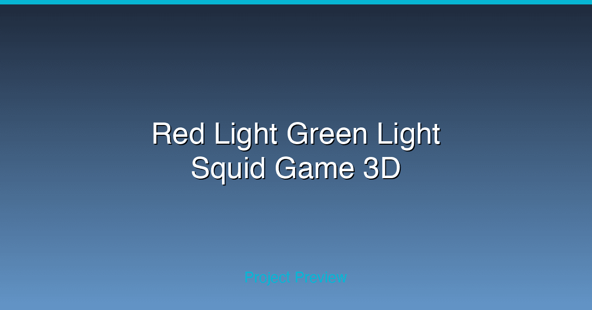Red Light Green Light: Squid Game 3D